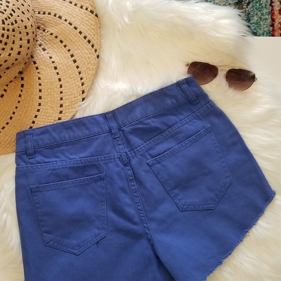 NWOT Refuge High Waisted Vintage Cheeky Short Blue - Picture 2 of 6